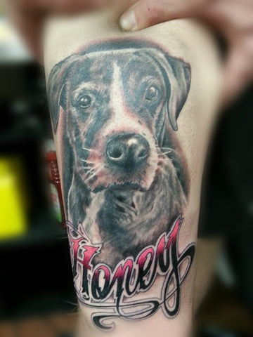 Dog Portrait Tattoo by Age