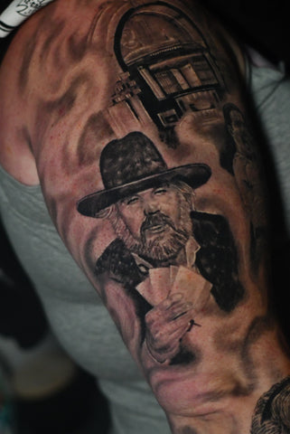 Kenny Rogers Realism Tattoo by Age